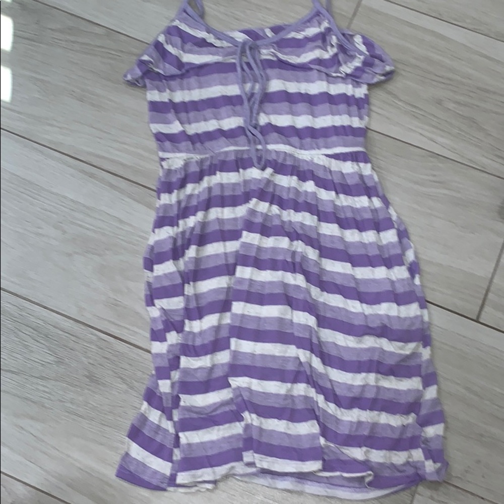 Purple striped dress